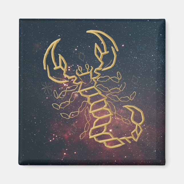 Golden Scorpio Magnet (Front)