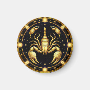 Golden Scorpion Zodiac Design Magnet