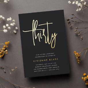 Golden Script 30th Birthday Party