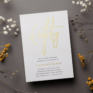 Golden Script 80th Birthday Party