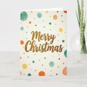 Golden Script Christmas Card