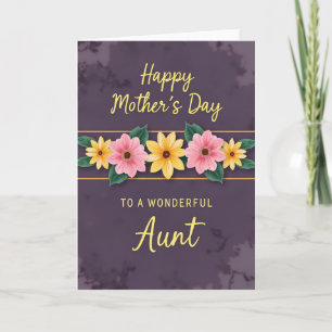 Golden Script Flower Card