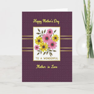 Golden Script Mothers Love Card