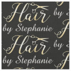 Golden Script Scissors Hairstylist Hair Salon