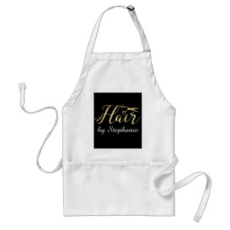 Golden Script Scissors Hairstylist Hair Salon Standard Apron