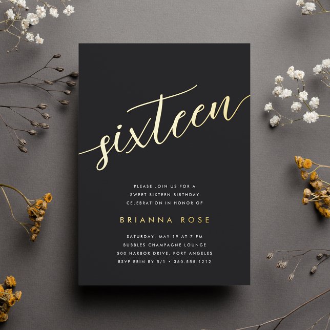 Golden Script Sweet 16 Birthday Party (Creator Uploaded)