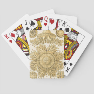 Golden Sea Creatures Playing Cards