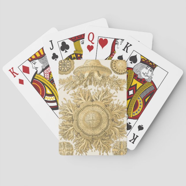 Golden Sea Creatures Playing Cards (Back)