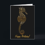 Golden SEA HORSE Funny Birthday Card Series<br><div class="desc">A fun way to wish a good pal "Happy Birthday!" (Please see inside) Sea Horse Fantasy Wildlife Art Cards by Skye Ryan-Evans © ~ 50% of royalties from the sale of this card is donated directly to the: Wildlife Rehabilitation & Nature Preservation Society, to assist in the Oil-Spill Wildlife rescues...</div>