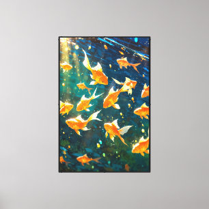 Golden sea Stretched Canvas Print