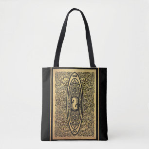 Golden Seahorse Mandala – Ornate Infinity Design Tote Bag