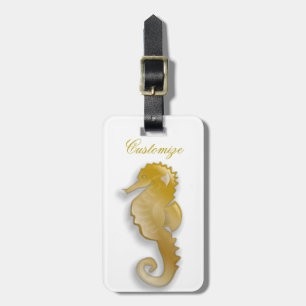 Golden Seahorse Thunder_Cove Luggage Tag