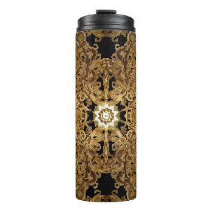 Golden Seamless hand drawn, vintage Background. Sn Thermal Tumbler