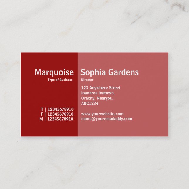 Golden Section 16 Business Card (Front)