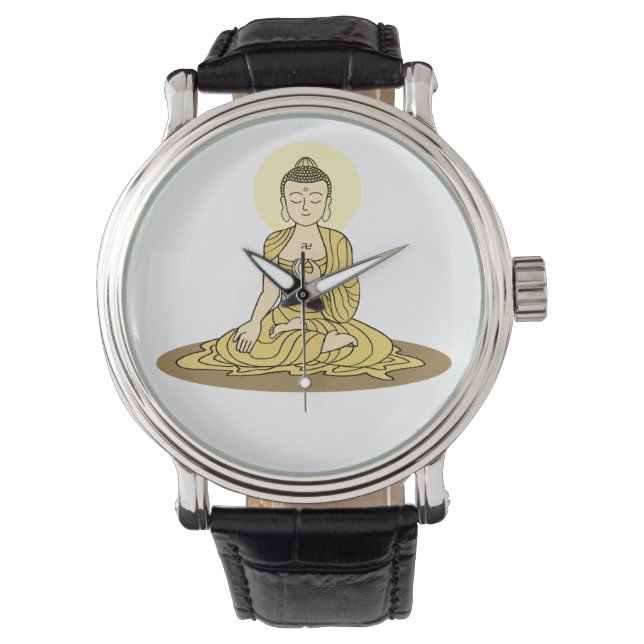 Golden Serenity Buddha Watch (Front)