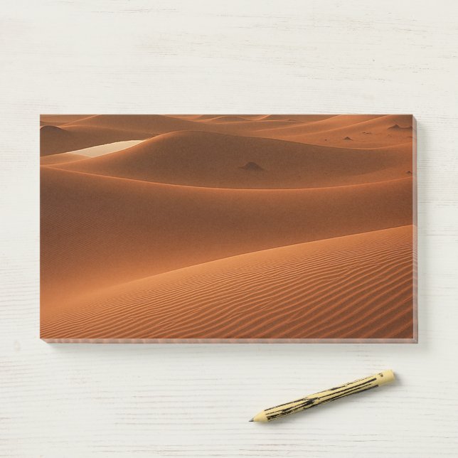 Golden Serenity — Desert Landscape at Sunset Post-it Notes (On Desk)