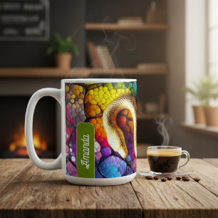Golden Serpent Mosaic Coffee Mug