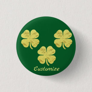 Golden Shamrocks Thunder_Cove 3 Cm Round Badge