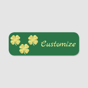 Golden Shamrocks Thunder_Cove Name Tag