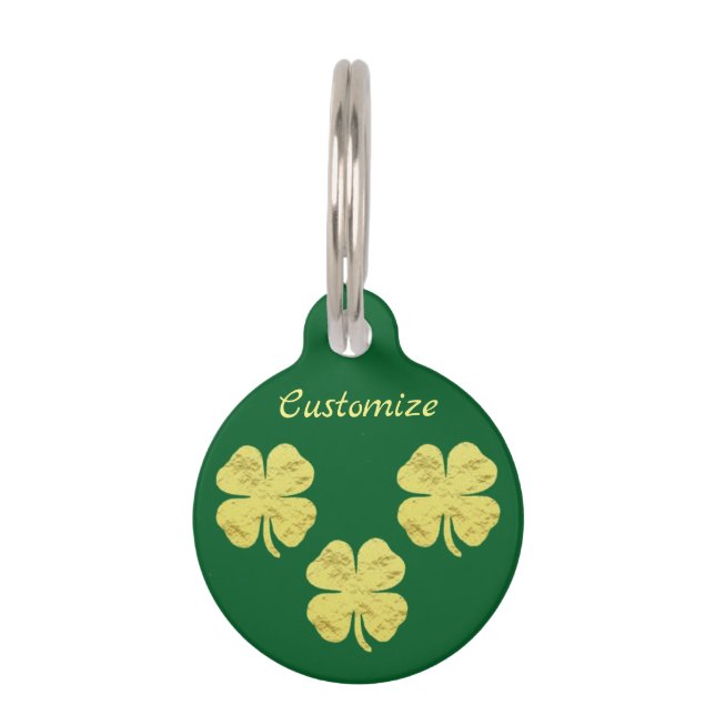 Golden Shamrocks Thunder_Cove Pet Tag (Front)