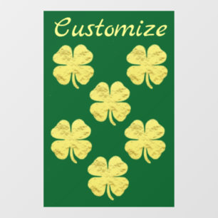 Golden Shamrocks Thunder_Cove Window Cling