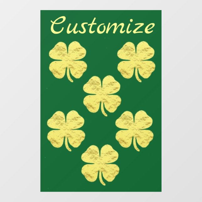 Golden Shamrocks Thunder_Cove Window Cling (Sheet)