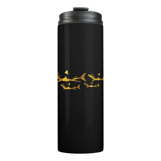 Golden Sharks Thermal Tumbler (Front)