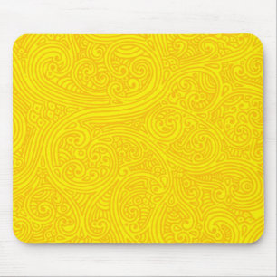 Golden Sharpie Swirls Mouse Mat