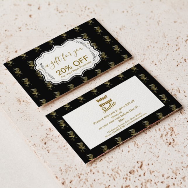 Golden Shears Luxury Stylist Business Discount Card (Creator Uploaded)