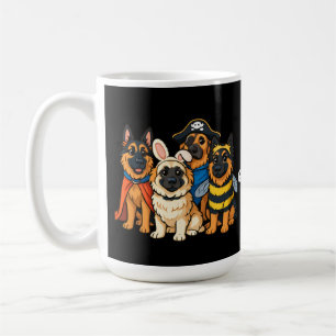 Golden Shepherd Ghost Dog Halloween Funny Spooky Coffee Mug