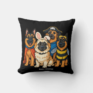 Golden Shepherd Ghost Dog Halloween Funny Spooky  Cushion