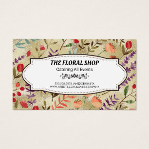 Golden Shimmer   Floral Pattern