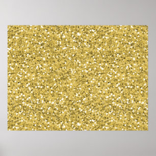 Golden Shimmer Glitter Poster