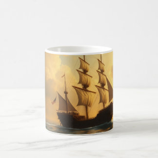 Golden Ship Coffee Mug