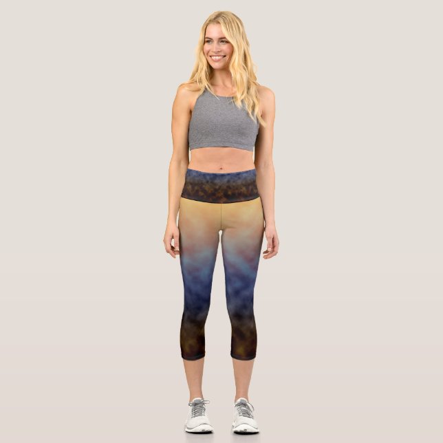 Golden Shoreline Capri Leggings (Front)