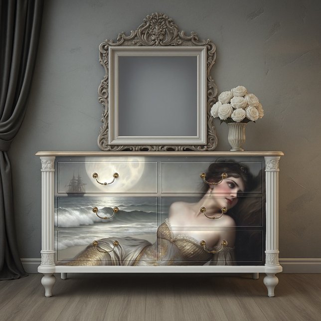 Golden Shoreline Mermaid Decoupage Tissue Paper (Golden Shoreline Mermaid Decoupage Tissue Paper)