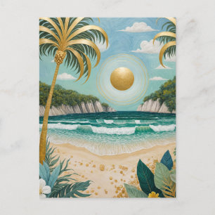 Golden Shores Holiday Postcard