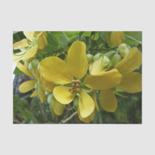 Golden Shower Tree Tropical Yellow Floral Tissue Paper