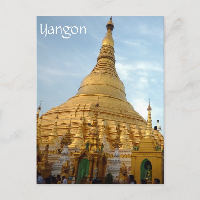 golden shwedagon yangon postcard (Front)
