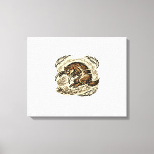 Golden Sickle Kamaitachi Spirit Canvas Print