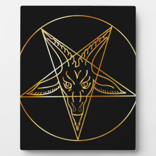Golden sigil of Baphomet Plaque