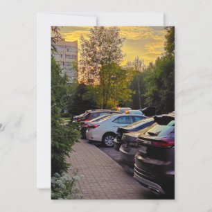 Golden Silence Flat Holiday Card – Customisable