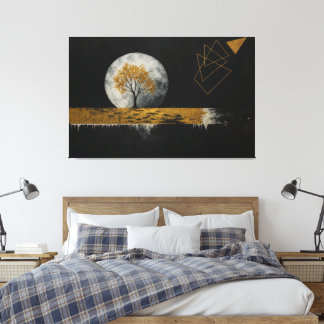 Golden Silence Under the Moon Canvas Print