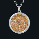 GOLDEN SILVER PLATED NECKLACE<br><div class="desc">A cool faux metallic gold style digital art design.</div>