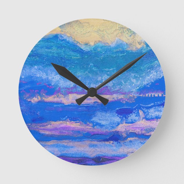 Golden Skies Round Clock (Front)