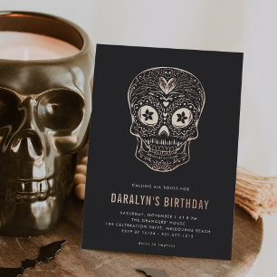 Golden Skull Dia de los Muertos Birthday Party