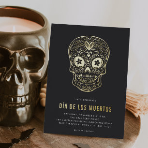 Golden Skull Dia de los Muertos Party
