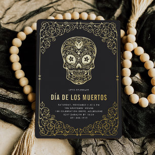 Golden Skull Dia de los Muertos Party