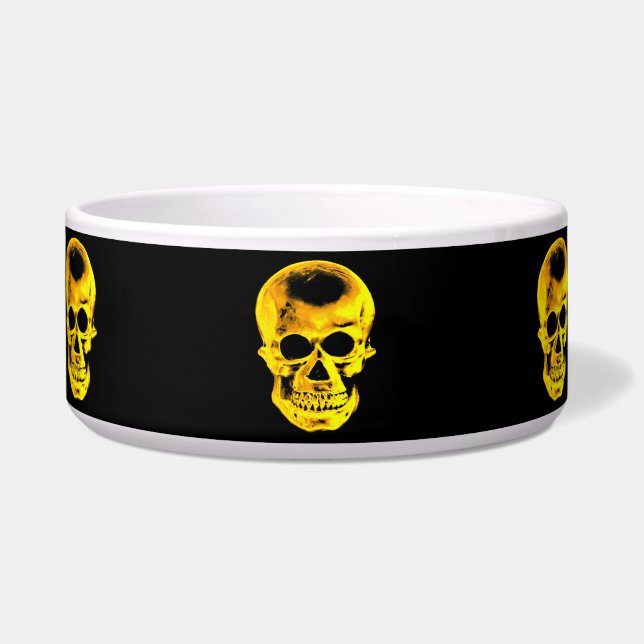 Golden Skull Pet Bowl (Front)