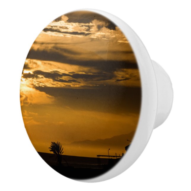Golden Sky Ceramic Knob (Right)